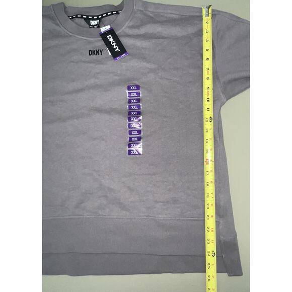DKNY Fleece Sweatshirt Women’s XXL Steel - Picture 7 of 8